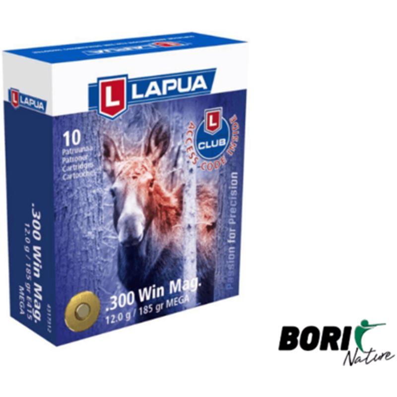 Munición LAPUA cal. 300 Win Mag MEGA 185gr