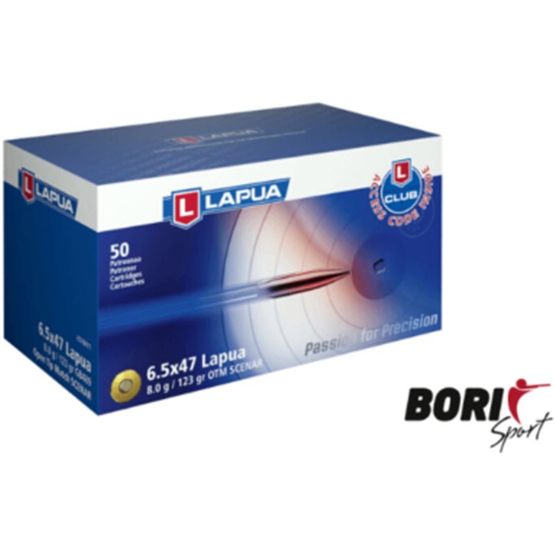 Munición LAPUA cal. 6,5x47 LAPUA SCENAR 123 gr