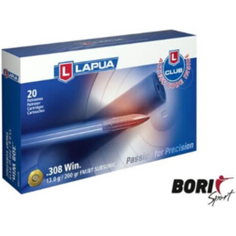 Munición LAPUA cal. 308 Win SUBSONIC 200gr