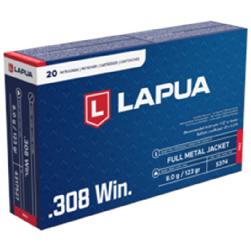 Munición LAPUA cal. 308 Win FMJ 123gr
