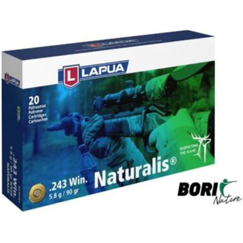Munición LAPUA cal. 243 Win NATURALIS 90 gr
